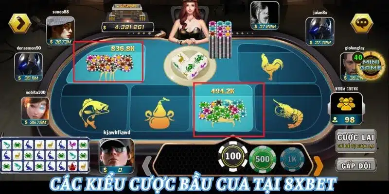 Lắc Bầu Cua - Hướng Dẫn Chơi Game Cho Tân Thủ 3 Các kiểu cược bầu cua thú vị nhất tại 8xbet